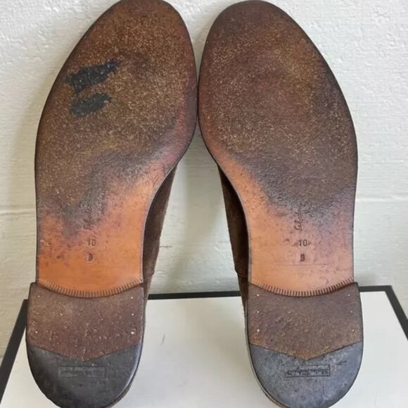 Salvatore Ferragamo Studio Cap Toe Brown Suede Oxford Dress Shoes Mens Size 10 B - Picture 8 of 9